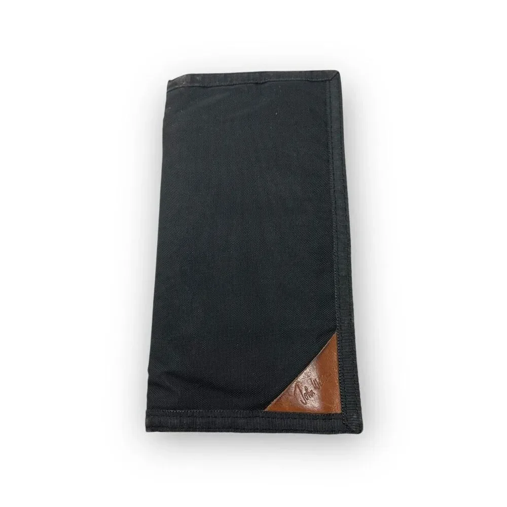 John Weitz Black Canvas Tri-fold Wallet Billfold
